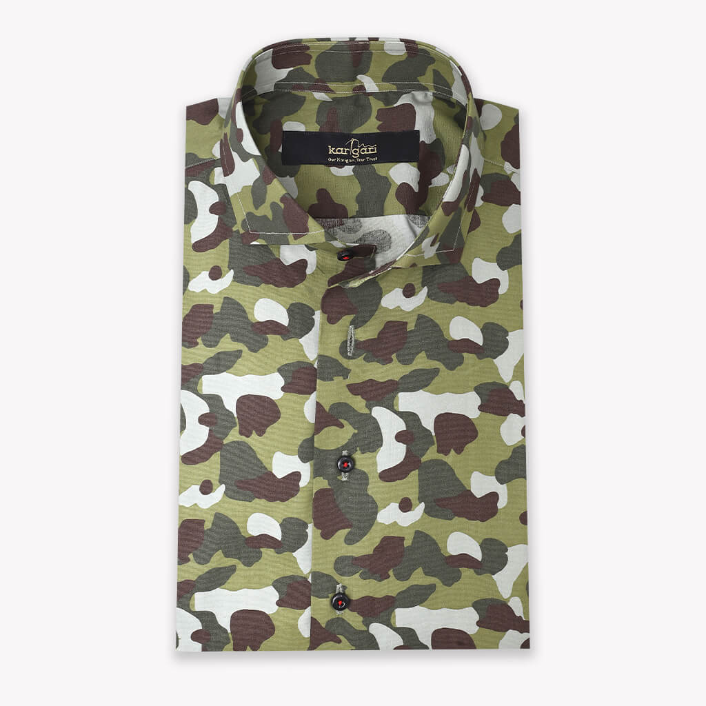 Casual Military Printed Casual Shirt