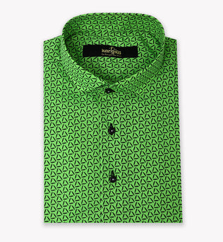 Vibrant Printed Neon Green Casual shirt