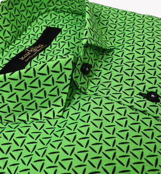 Vibrant Printed Neon Green Casual shirt