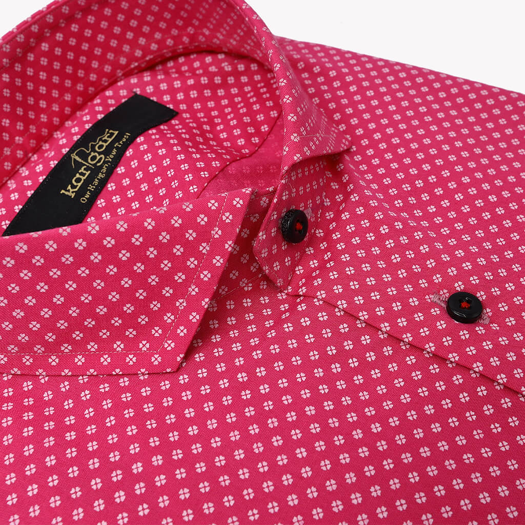 Versatile Pink Casual Men’s Shirt