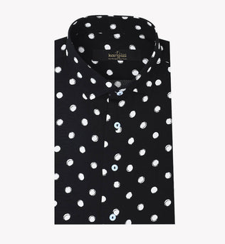 Black Shirt with Polka Dot