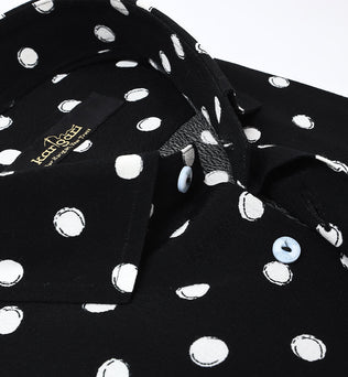 Black Shirt with Polka Dot