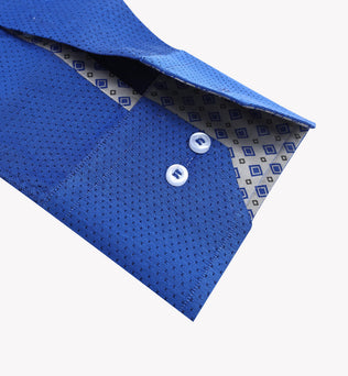 Light Navy Blue Shirt with Micro Dots