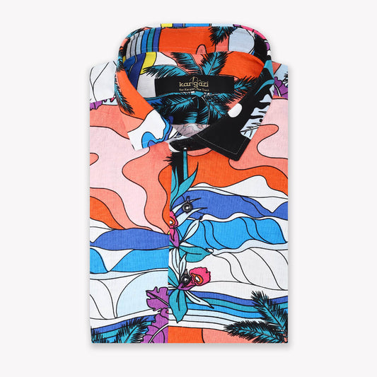 Multi Color Printed Casual Shirt