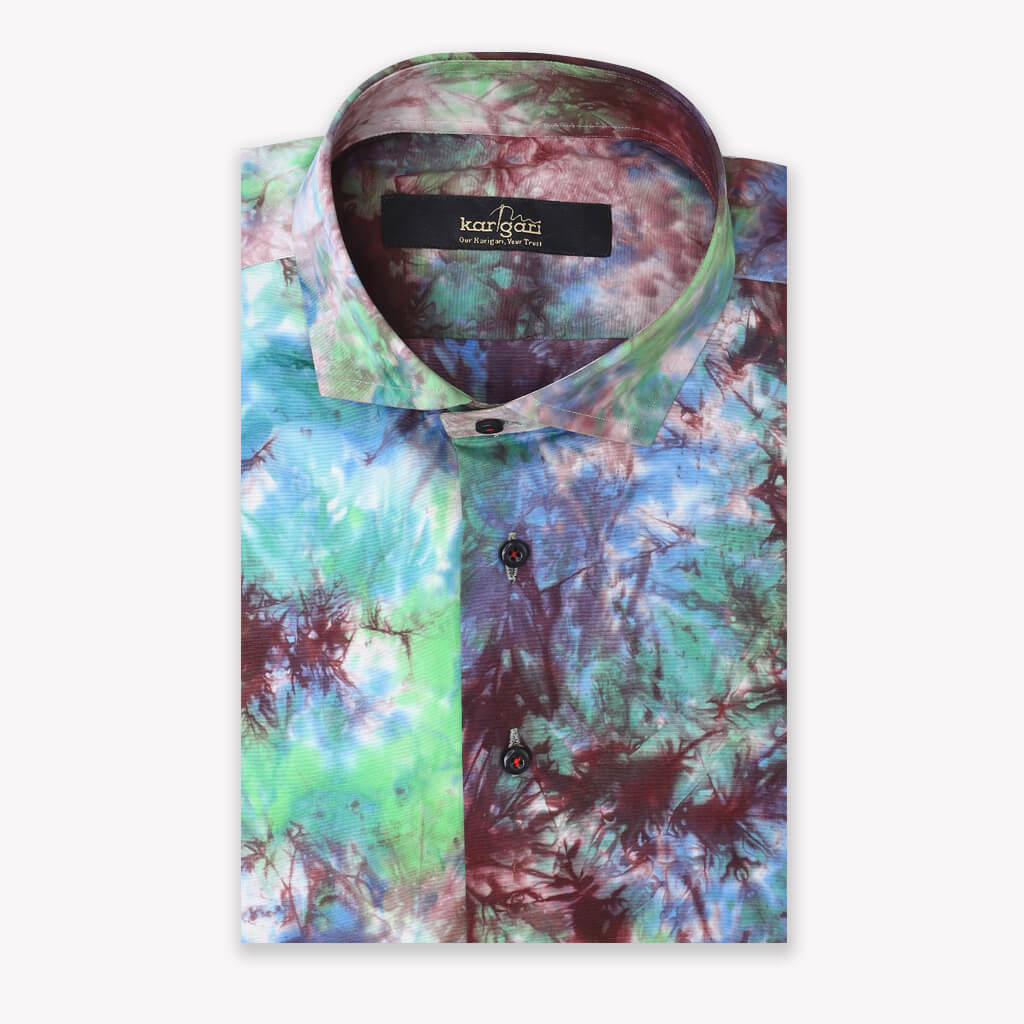 Classic Tie & Dye Prismatic Casual Shirt