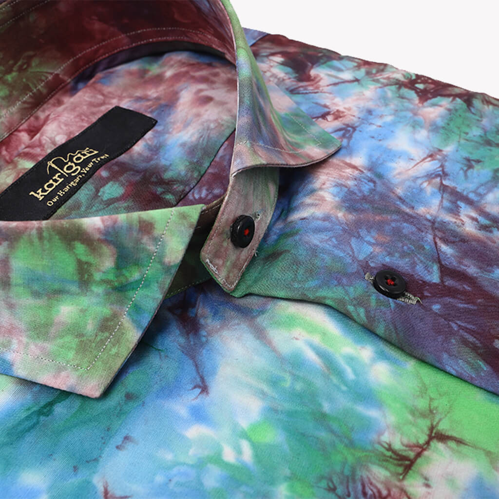 Classic Tie & Dye Prismatic Casual Shirt