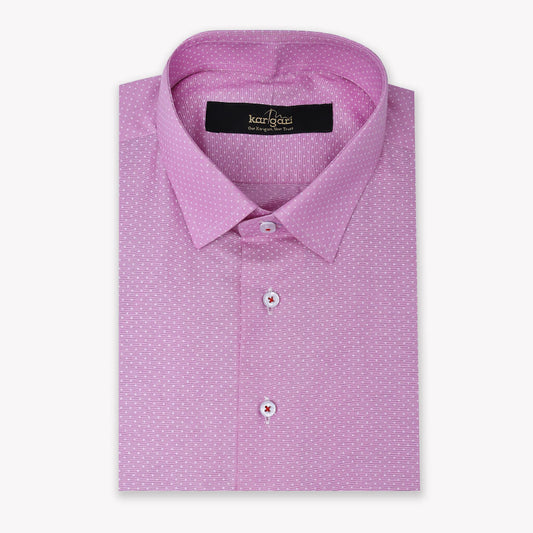 Light Purple Jacquard Casual Shirts