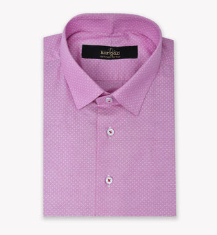 Light Purple Jacquard Casual Shirts