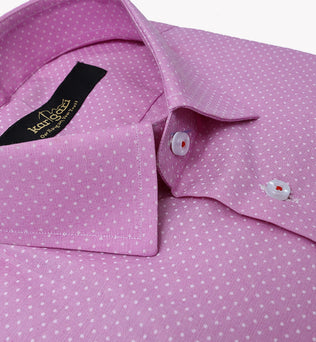 Light Purple Jacquard Casual Shirts