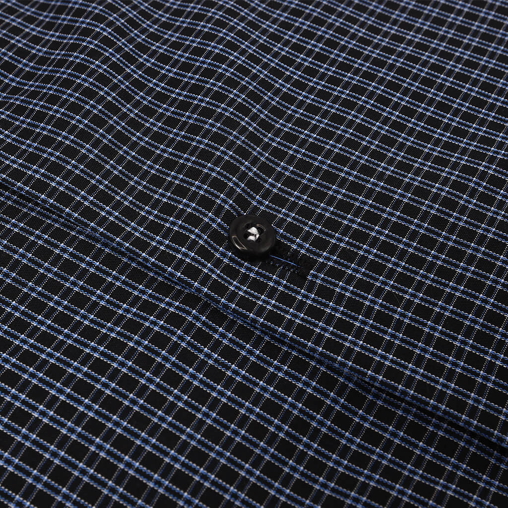 Black Shirt with Micro Blue
