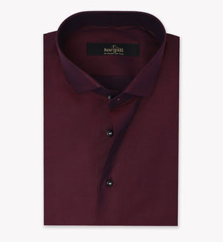 Maroon Shirt with Micro Dots