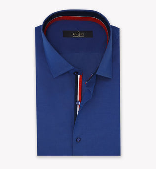 Formal Wear Plain Light Navy Blue Shirt