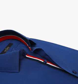 Formal Wear Plain Light Navy Blue Shirt