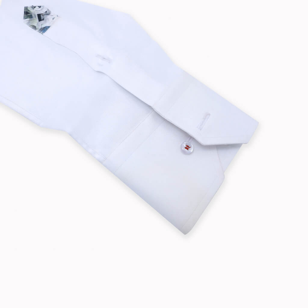 pristine plain white shirt