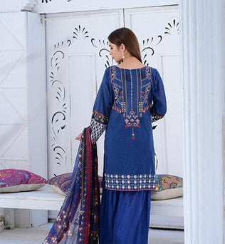 Readymade 3Pcs Embroidered Lawn Dress - AATISH -