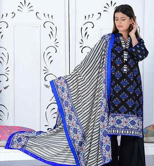 Printed Lawn Shirt With Plain Trouser- AATISH