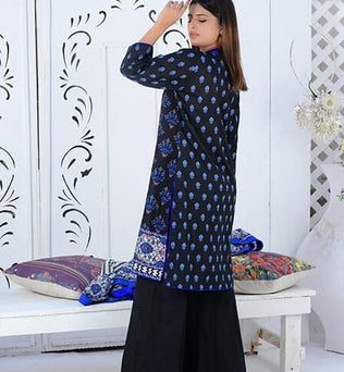 Printed Lawn Shirt With Plain Trouser- AATISH