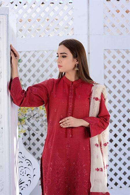 Masuri Lawn Suit With Chiffon Dupatta - AAHANG