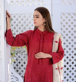 Masuri Lawn Suit With Chiffon Dupatta - AAHANG