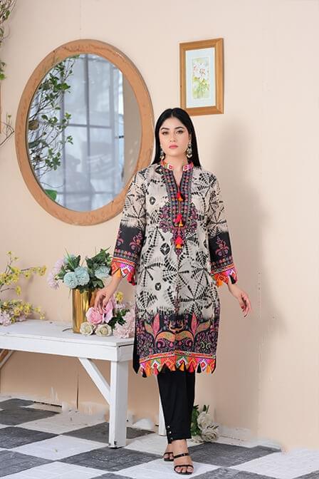 Digital Printed Lawn Shirt With Trouser - AATISH