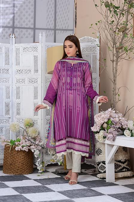 Fully Printed Readymade 3 Piece Suit   - AATISH