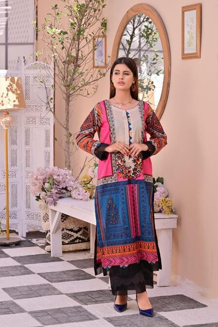 Fully Printed Premium Lawn Dress - AAHANG