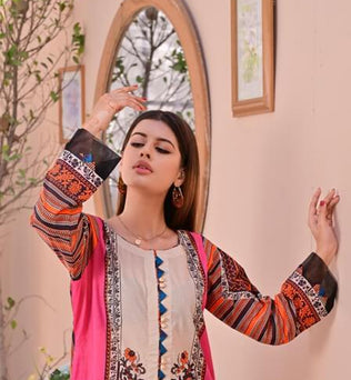 Fully Printed Premium Lawn Dress - AAHANG