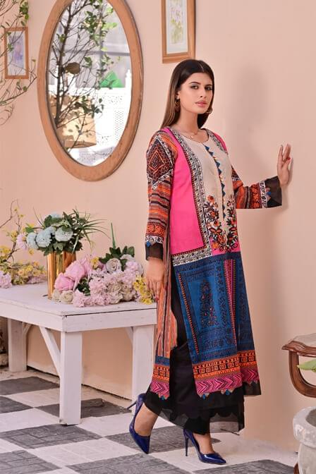 Fully Printed Premium Lawn Dress - AAHANG