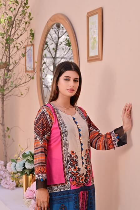 Fully Printed Premium Lawn Dress - AAHANG