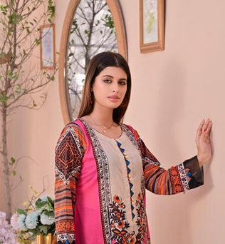 Fully Printed Premium Lawn Dress - AAHANG