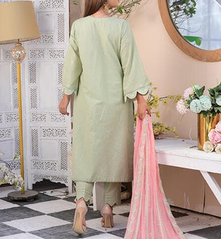 Full Embroidered Light Green Lawn Suit - AAHANG