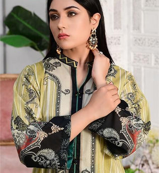 Ready To Wear Printed Lawn Shirt With Cotton Pajama- AATISH