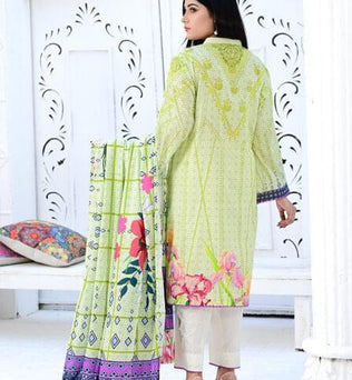 Stitched Embroidered Kurti With Printed Voile Dupatta - AAHANG