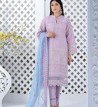 Stitched Embroidered kurti With Matching Pajama - SURKHAAB